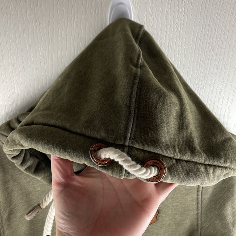 Olive Green Cozy Funnel Neck Women’s Sweater - Picture 11 of 12